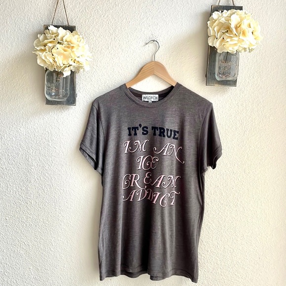 Wildfox gray “ice cream addict” tee - Picture 2 of 6